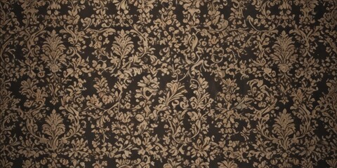 Fototapeta premium Elegant damask floral pattern, regal texture, seamless design, repeat, yellow