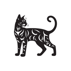 Wild Beauty: A Striking Collection of Bengal Vector Silhouettes Showcasing the Powerful Form, Bold Stripes, and Sleek Profile of This Majestic Big Cat.
