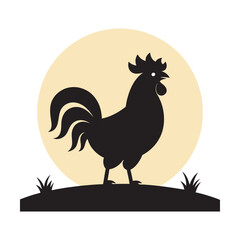 Rooster Crowing At Sunrise Call