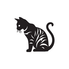 Wild Beauty: A Striking Collection of Bengal Vector Silhouettes Showcasing the Powerful Form, Bold Stripes, and Sleek Profile of This Majestic Big Cat.

