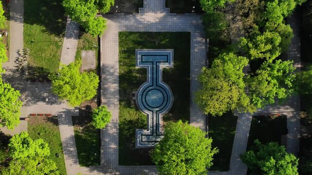 Dąbrowa G&oacute;rnicza, aerial shots of Park Zielona