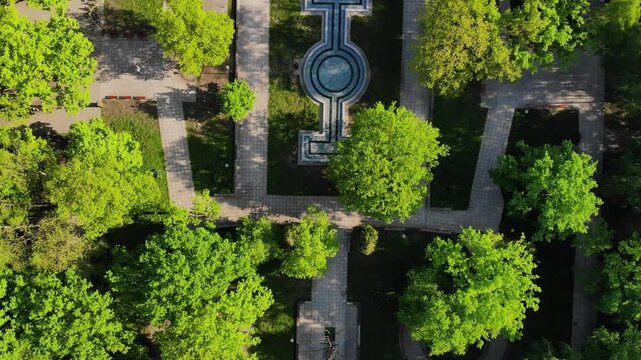 Dąbrowa G&oacute;rnicza, aerial shots of Park Zielona