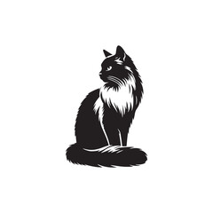 Charming Grace: A Beautiful Collection of Birman Vector Silhouettes Capturing the Elegant Posture, Silky Coat, and Striking Features of This Affectionate Feline Breed.
