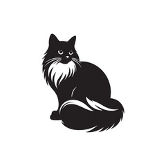 Charming Grace: A Beautiful Collection of Birman Vector Silhouettes Capturing the Elegant Posture, Silky Coat, and Striking Features of This Affectionate Feline Breed.
