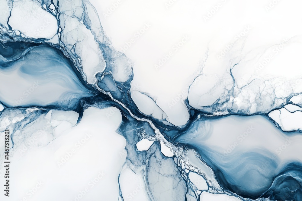 Poster abstract ink wash design with flowing shapes.