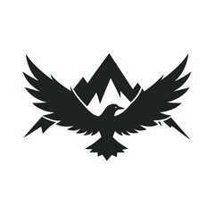Eagle Soaring Over Mountain Peaks