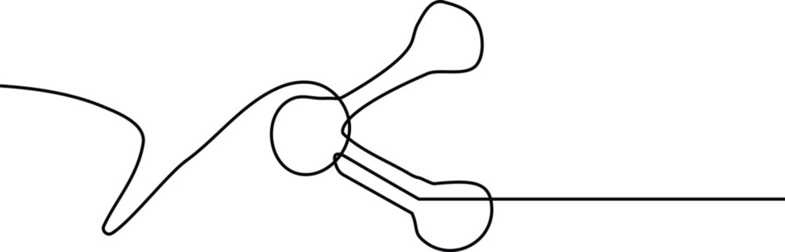 share icon single  line art drawing vector 