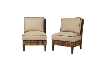 armchair isolated on white  Set of Two Somerset Armless Chairs 