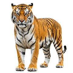 Obraz premium tiger isolated on white background Backgroundless cutout in 4k