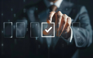 Virtual Form With Checkboxes and Finger Tap