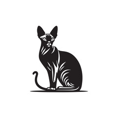 Unique Elegance: A Captivating Collection of Sphynx Vector Silhouettes Highlighting the Distinctive Hairless Body, Graceful Posture, and Playful Personality of This Charismatic Feline Breed.
