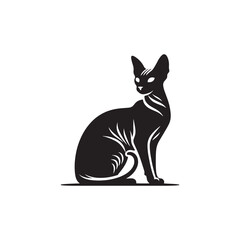 Unique Elegance: A Captivating Collection of Sphynx Vector Silhouettes Highlighting the Distinctive Hairless Body, Graceful Posture, and Playful Personality of This Charismatic Feline Breed.

