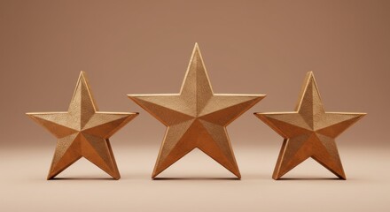 Fototapeta premium Gold star symbol success reward recognition quality achievement rating excellence performance leadership motivation concept honor prestige professional icon value