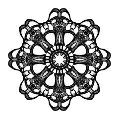 Abstract circle,  pattern. Painted on a tablet.