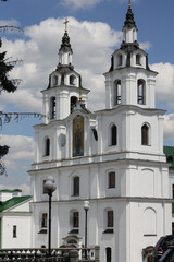 A stunning view of the Holy Spirit Cathedral in Minsk, Belarus — one of the city’s most iconic...