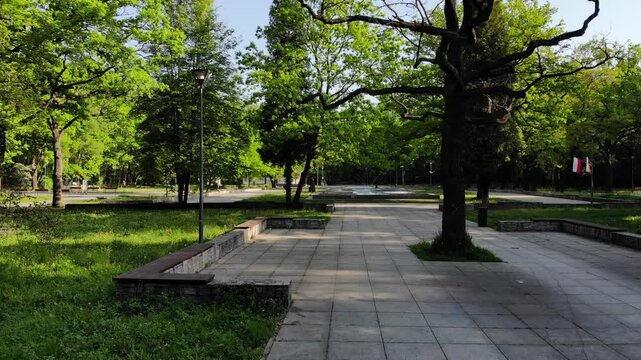 Dąbrowa G&oacute;rnicza, aerial shots of Park Zielona