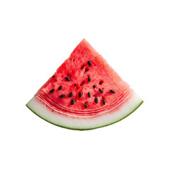 Fresh Watermelon Slice with Black Seeds