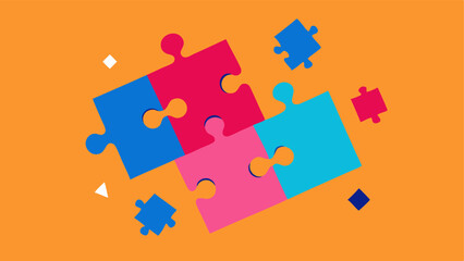 Disconnected Puzzle Pieces An incomplete puzzle featuring vibrant pieces tered around a figure indicating lost connections and emotional dissonance.