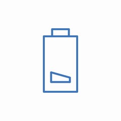 battery one segment icon sign vector