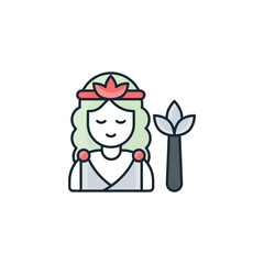 Hera icon design with white background stock illustration