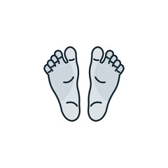 Foot icon design with white background stock illustration