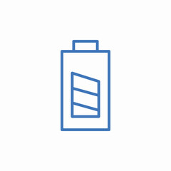 battery three segments icon sign vector