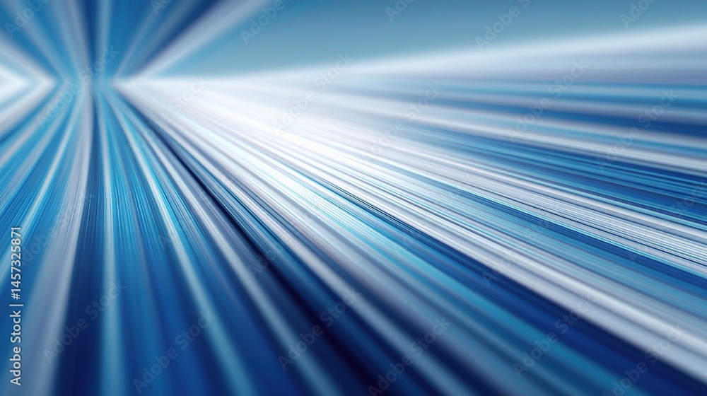 Poster abstract digital composition in blue and white with dynamic lines