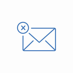 email error cross icon sign vector