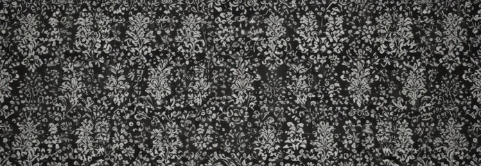Fototapeta premium Intricate black & white damask, seamless floral & geometric pattern , floral, graphics, damask
