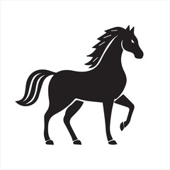 horse silhouette vector