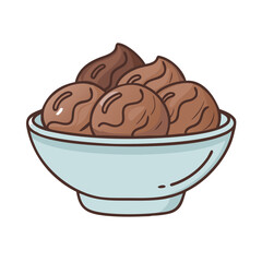 Delicious chocolate truffles dessert in a bowl sweet treat confectionery gourmet delight yummy food snack chocolatey goodness