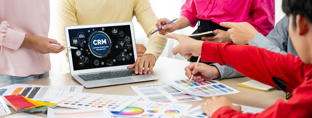 Customer relationship management system on brisk computer for CRM business and enterprise