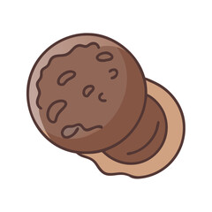 Delicious chocolate sandwich cookies vector illustration dessert snack sweet treat bakery item food item 90