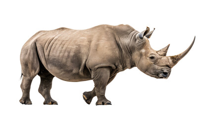 rhino isolated on transparent background 