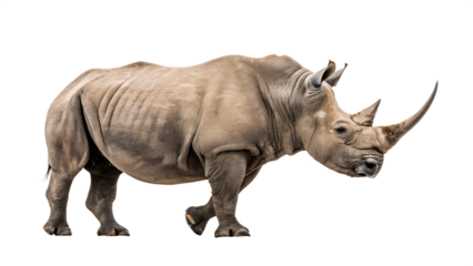 rhino isolated on transparent background 