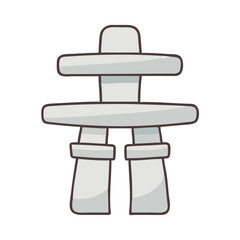 Inukshuk stone man landmark canada arctic culture inuit sculpture travel symbol monument signpost
