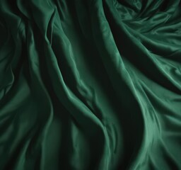 Fototapeta premium Emerald velvet, dramatic folds, plush surface Extravagant, high-quality feel , emerald, still life