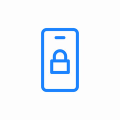 smartphone padlock secure icon sign vector