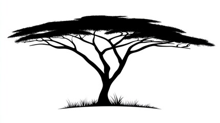 Silhouette of a large tree (1)