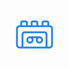 tape recorder audio icon sign vector