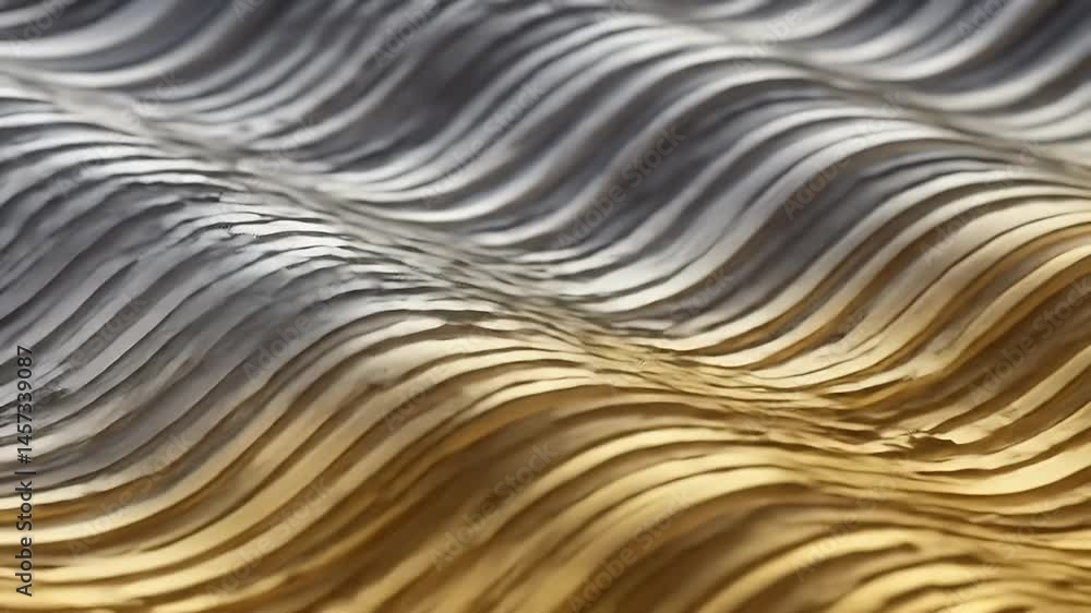 Poster abstract metallic waves flowing animation background texture
