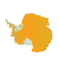 Map of Antarctica, sign silhouette. World Map Globe. Vector Illustration isolated on white background. Antarctic continent.