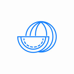 watermelon slice fruit icon sign vector