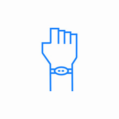 wrist compass direction icon sign vector