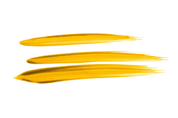 Watercolor brush strokes on transparent background