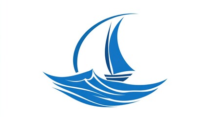 Obraz premium Sailing Vessel on Waves