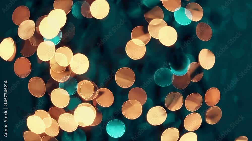 Poster mesmerizing bokeh light dance: dynamic transition of warm and cool tones