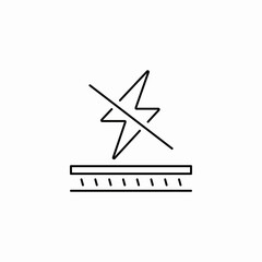 anti static surface icon sign vector