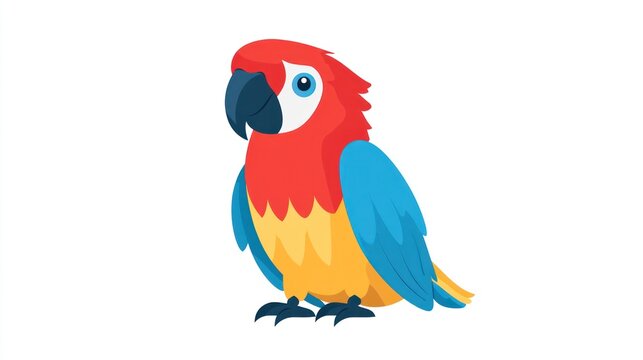 Cute cartoon parrot