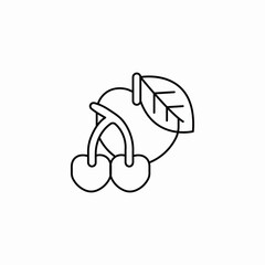 cherry fruit fresh icon sign vector